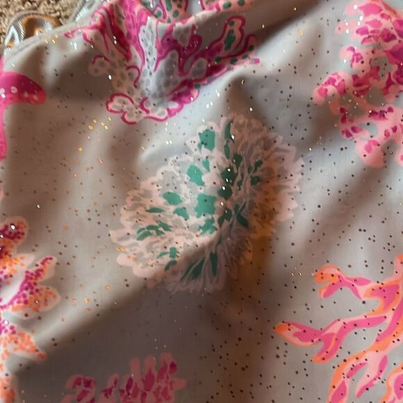 Girls' Ruffled Swimsuit with Sea Life Print - Picture 3 of 8